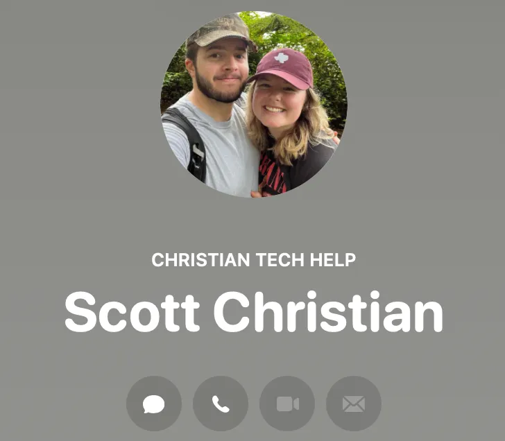 Scott helping clients with technology